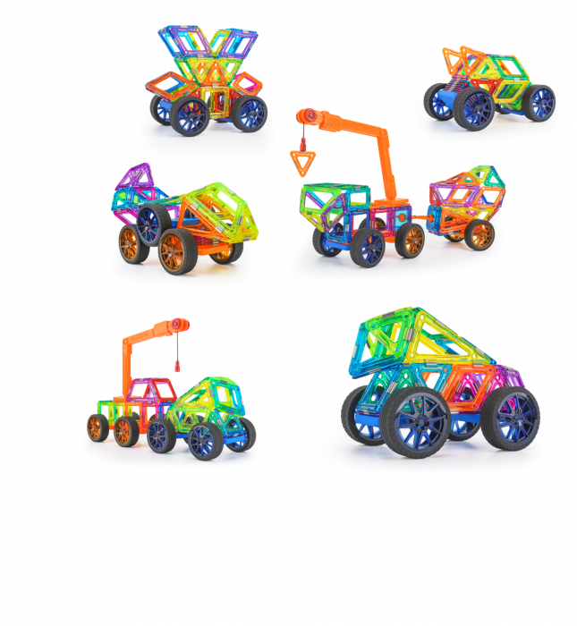 Set constructie magnetic 96 piese - Magspace [8]