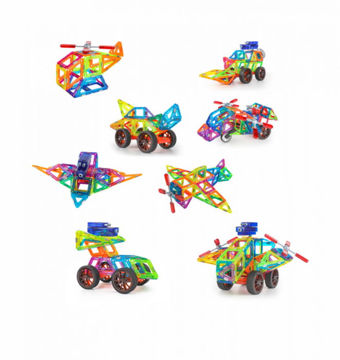 Set constructie magnetic 102 piese - Magspace [10]