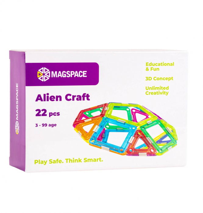 Set magnetic 22 pcs Magspace - Alien Craft [1]