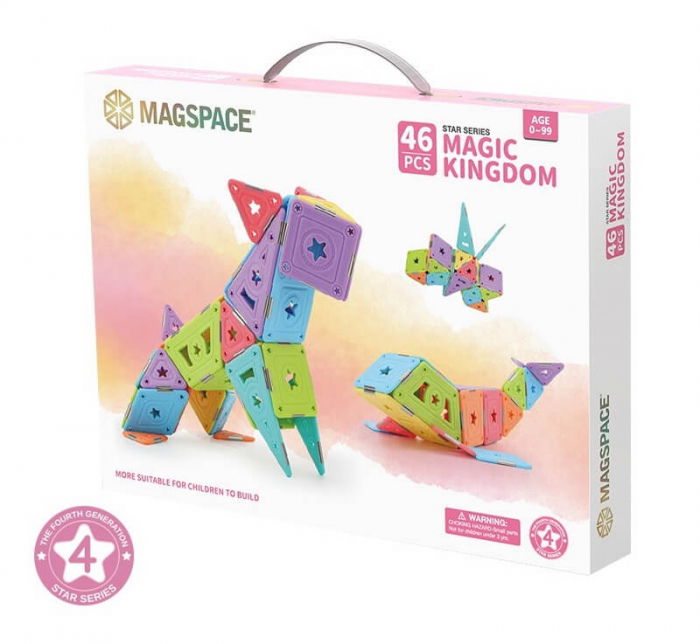 Set constructie magnetic 46 piese - Magspace [1]