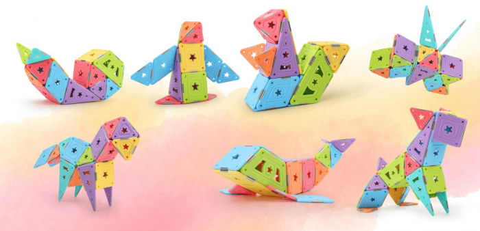 Set constructie magnetic 46 piese - Magspace [10]