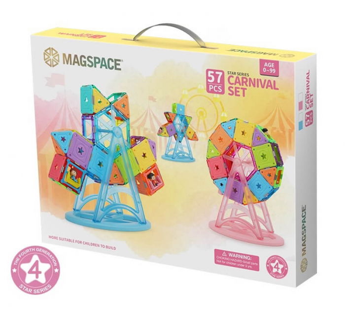 Set constructie magnetic 57 piese - Magspace [1]