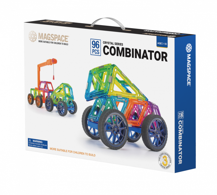 Set constructie magnetic 96 piese - Magspace [1]