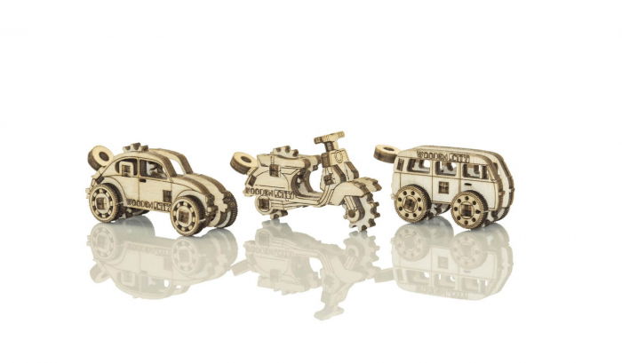 Set puzzle mecanic 3D - Transport Vintage (3 buc) [2]