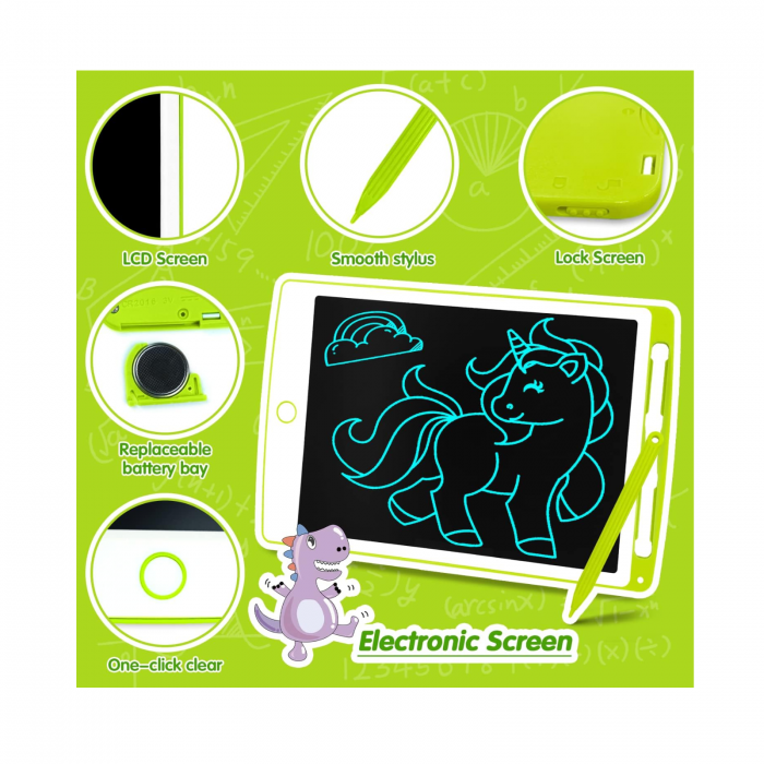 Tableta LCD pentru scris si desenat,  ecran  24 cm,  verde [2]