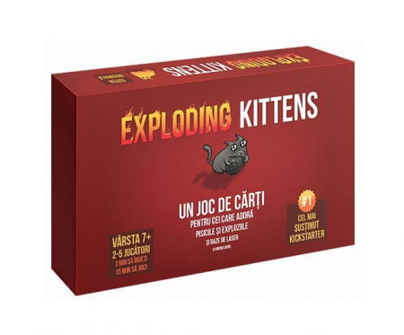 Jocuri de societate pentru familie - Exploding Kittens - Joc de Societate