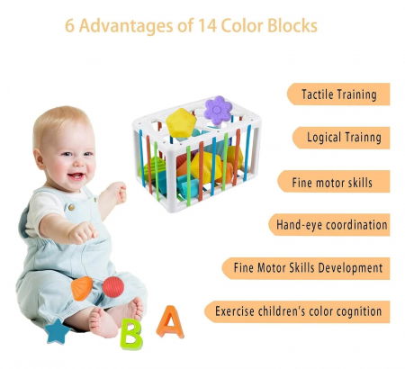 Jucarie senzoriala - Sortator cu forme si litere [4]