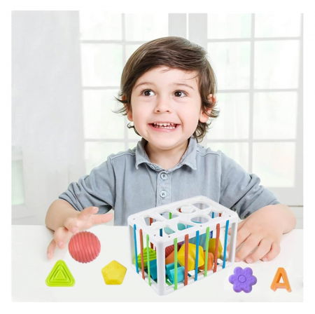 Jucarie senzoriala - Sortator cu forme si litere [6]