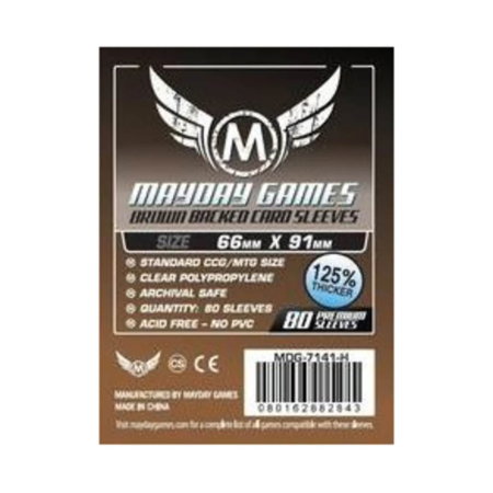 Accesorii jocuri de societate - Mayday Card Game Sleeves - 63.5x88mm Brown Backed