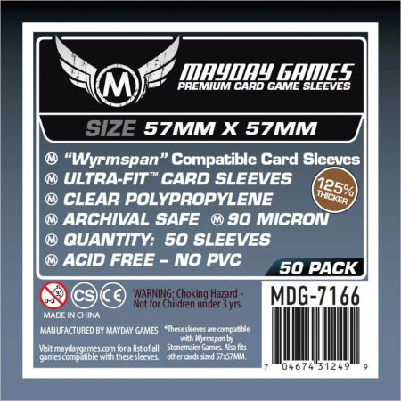Accesorii jocuri de societate - Mayday Premium Wyrmspan Compatible Sleeves - 57x57mm
