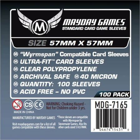 Accesorii jocuri de societate - Mayday Wyrmspan Compatible Sleeves - 57x57mm