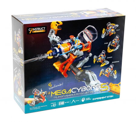 Robotica - Mega Cyborg – Transformer 5 in 1 cu jet de apa (RO)