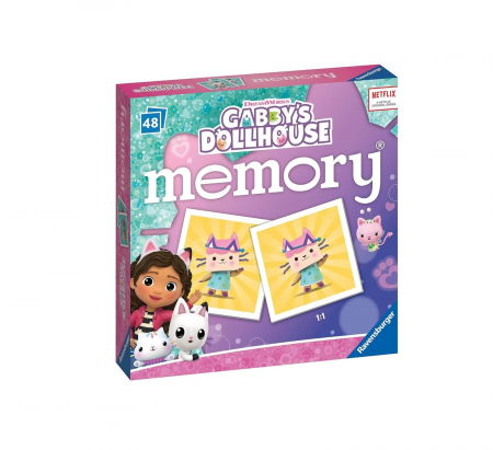 Jocuri de societate pentru copii - Mini joc de memorie pentru copii - Gabby's Dollhouse (EN)