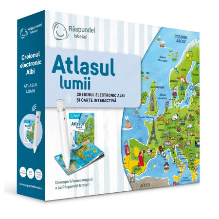 Raspundel Istetel - Pachet Raspundel Istetel - Creion si carte Atlasul lumii