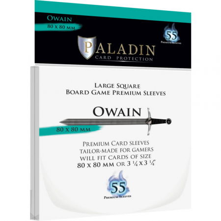 Accesorii jocuri de societate - Paladin Card Sleeves: Owain - Large Square, 8 x 8 cm