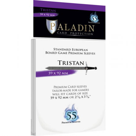 Accesorii jocuri de societate - Paladin Card Sleeves: Tristan - Standard European, 5.9 x 9.2 cm