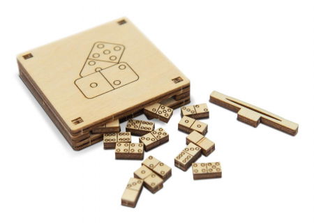Puzzle din lemn Wooden City - Puzzle 3D - Mini joc Domino