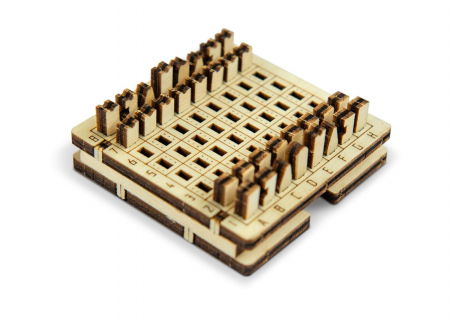 Puzzle din lemn Wooden City - Puzzle 3D - Mini joc Sah