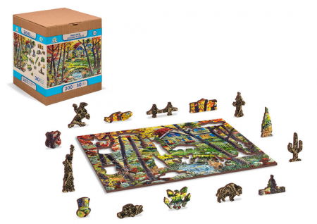 Puzzle din lemn - A Cottage in the Woods - 200 piese [2]