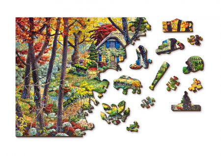 Puzzle din lemn - A Cottage in the Woods - 200 piese [5]