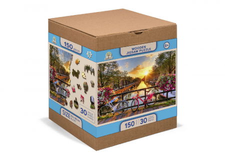 Puzzle din lemn - Bicycles of Amsterdam - 150 piese [4]