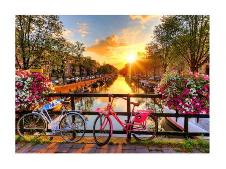 Puzzle - Puzzle din lemn - Bicycles of Amsterdam - 150 piese