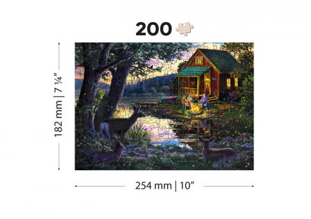 Puzzle din lemn - Evening at the Lakehouse - 200 piese [6]