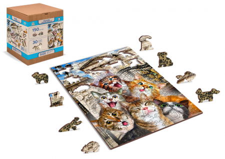 Puzzle din lemn - Kittens in London - 150 piese [2]