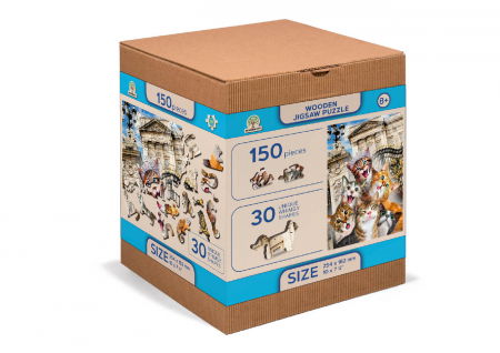 Puzzle din lemn - Kittens in London - 150 piese [4]