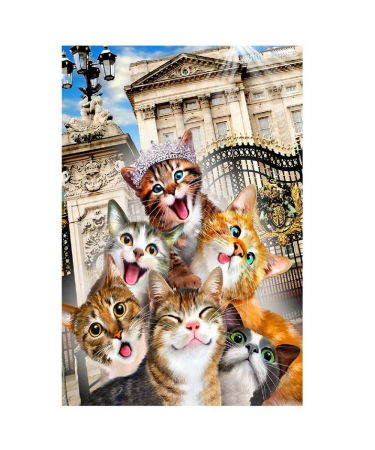Puzzle - Puzzle din lemn - Kittens in London - 150 piese
