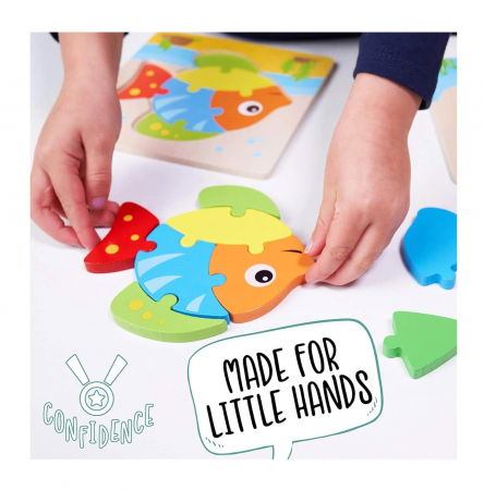 Set puzzle din lemn - Let's Play Under the Sea [1]