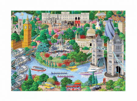 Puzzle - Puzzle din lemn - London Sights - 200 piese