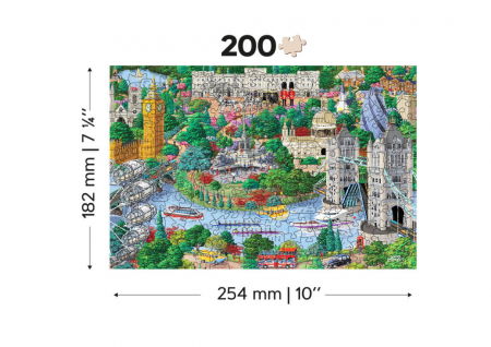 Puzzle din lemn - London Sights - 200 piese [6]