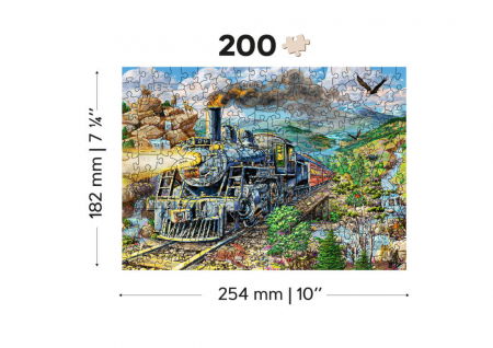 Puzzle din lemn - Railway - 200 piese [6]