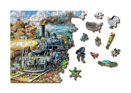 Puzzle din lemn - Railway - 200 piese [5]