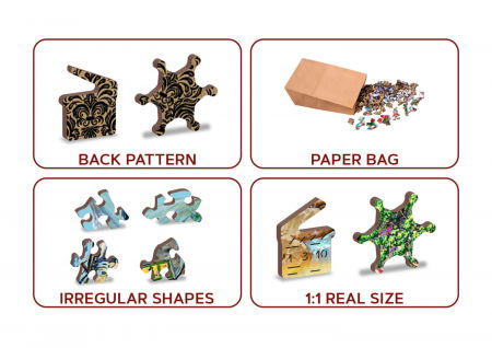 Puzzle din lemn - Railway - 200 piese [7]