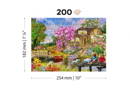 Puzzle din lemn - Springtime Cottage - 200 piese [6]