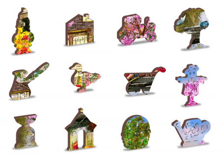 Puzzle din lemn - Springtime Cottage - 200 piese [4]