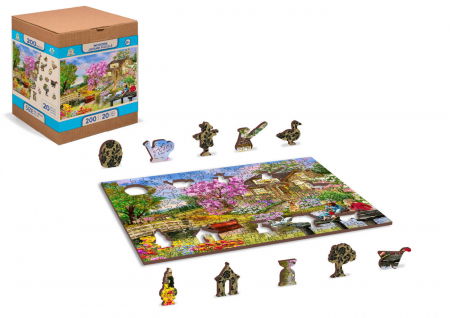 Puzzle din lemn - Springtime Cottage - 200 piese [2]