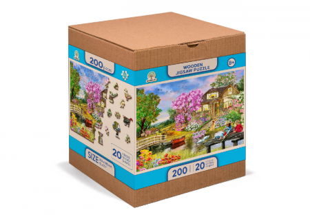 Puzzle din lemn - Springtime Cottage - 200 piese [3]