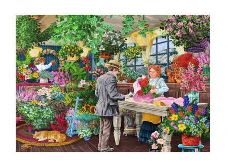 Puzzle - Puzzle din lemn - The Florist's - 200 piese