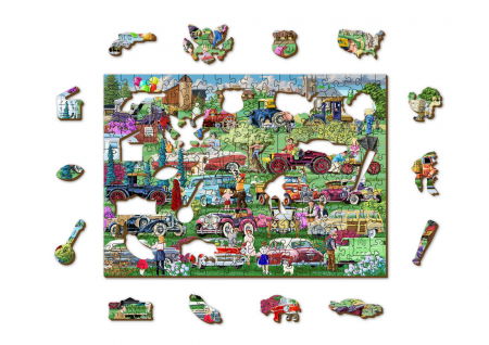Puzzle din lemn - Vintage Cars - 200 piese [1]
