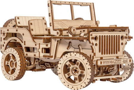 Puzzle din lemn Wooden City - Puzzle mecanic 3D - Masina 4x4