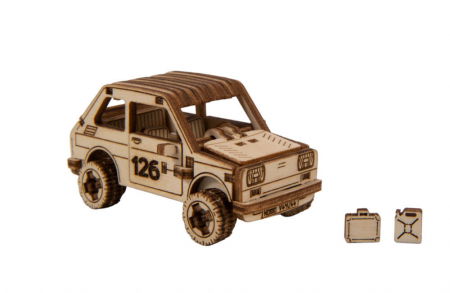 Puzzle din lemn Wooden City - Puzzle mecanic 3D - Rally Car 3