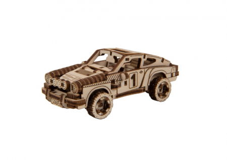 Puzzle din lemn Wooden City - Puzzle mecanic 3D - Rally Car 4