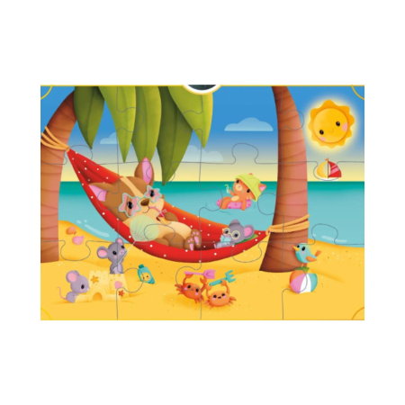 Puzzle Plus: Loki at the beach - 12 pcs [1]