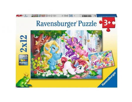 Puzzle - Set 2 puzzle pentru copii - Lumea Magica a Unicornilor