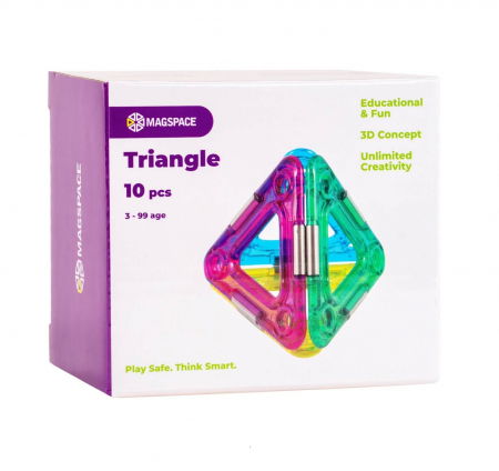 Seturi de constructie magnetice Magspace - Set magnetic 10 pcs Magspace - Triangle