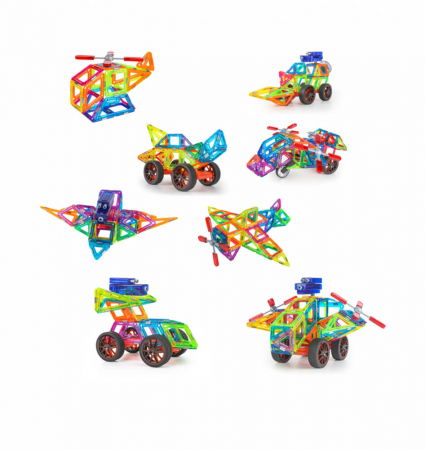 Set constructie magnetic 102 piese - Magspace [9]