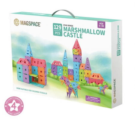 Seturi de constructie magnetice Magspace - Set constructie magnetic 129 piese - Magspace